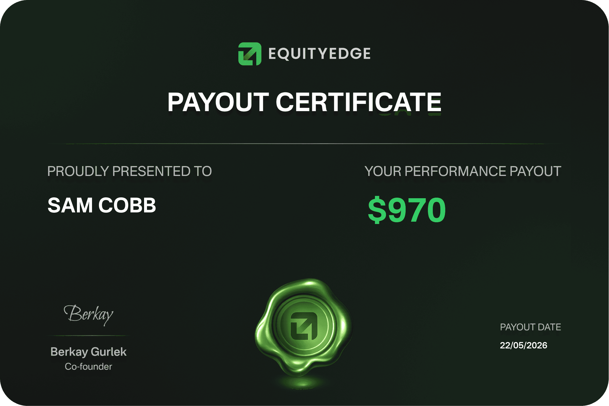 payout certificate